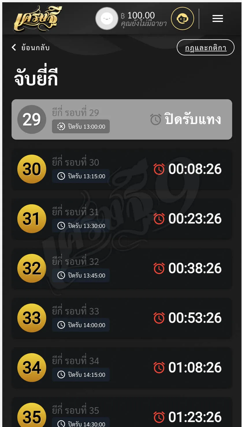 ขั้นตอนการแทงหวย